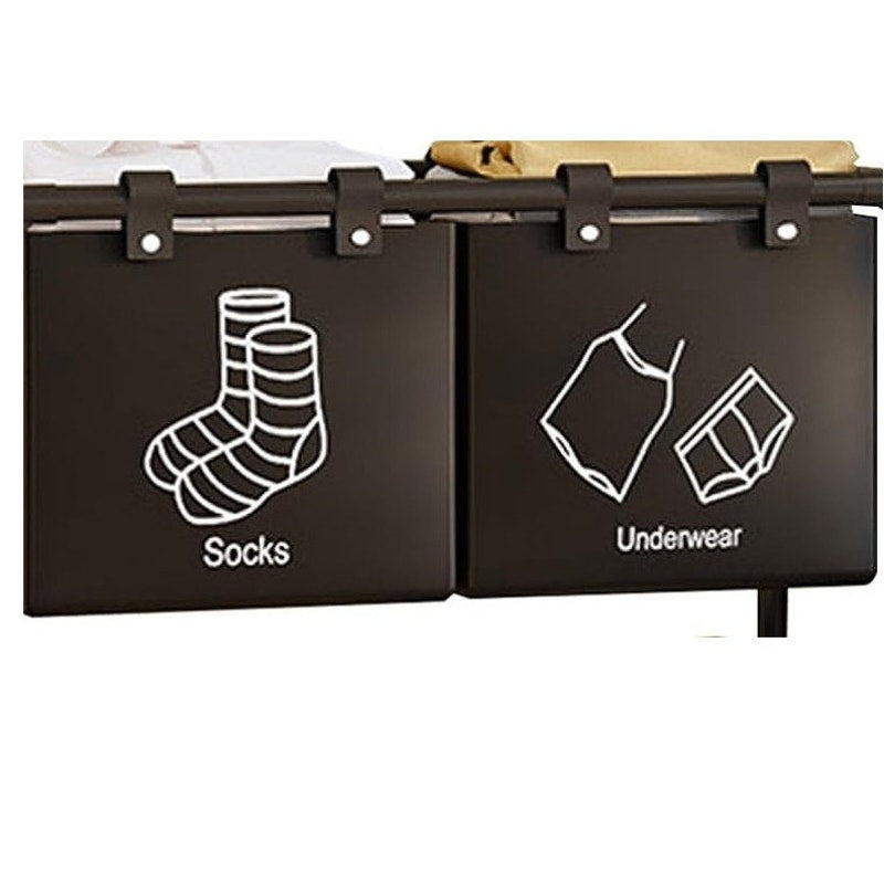 BRAND NEW ~ Laundry Cart Hamper Basket On Wheels 2 Compartments & Extra Bags