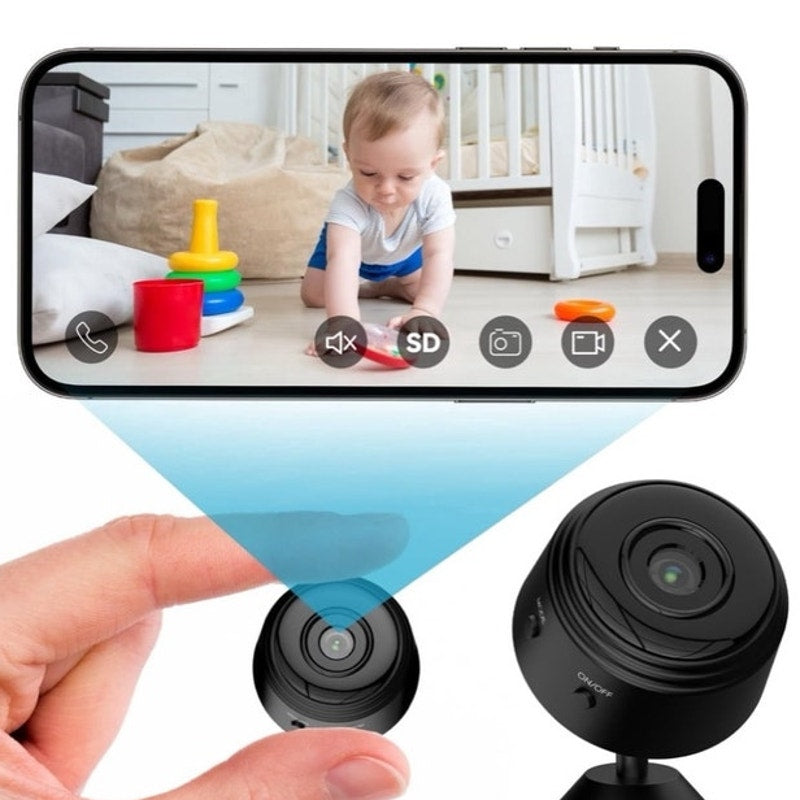 BRAND NEW ~ Small Black Indoor Home Security WiFi Wireless Surveillance Camera