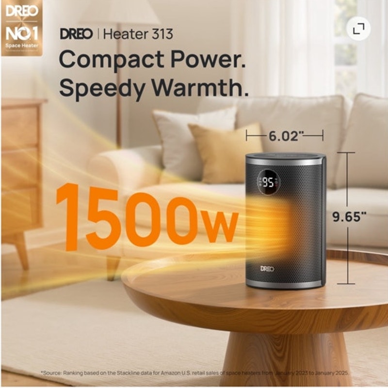 BRAND NEW ~ 1500W Portable Space Heater Thermal Sensor Digital Display 12H Timer