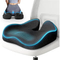 BRAND NEW ~ Extra Large Black Memory Foam Office Chair Seat Cushion ~ 19" x 17"