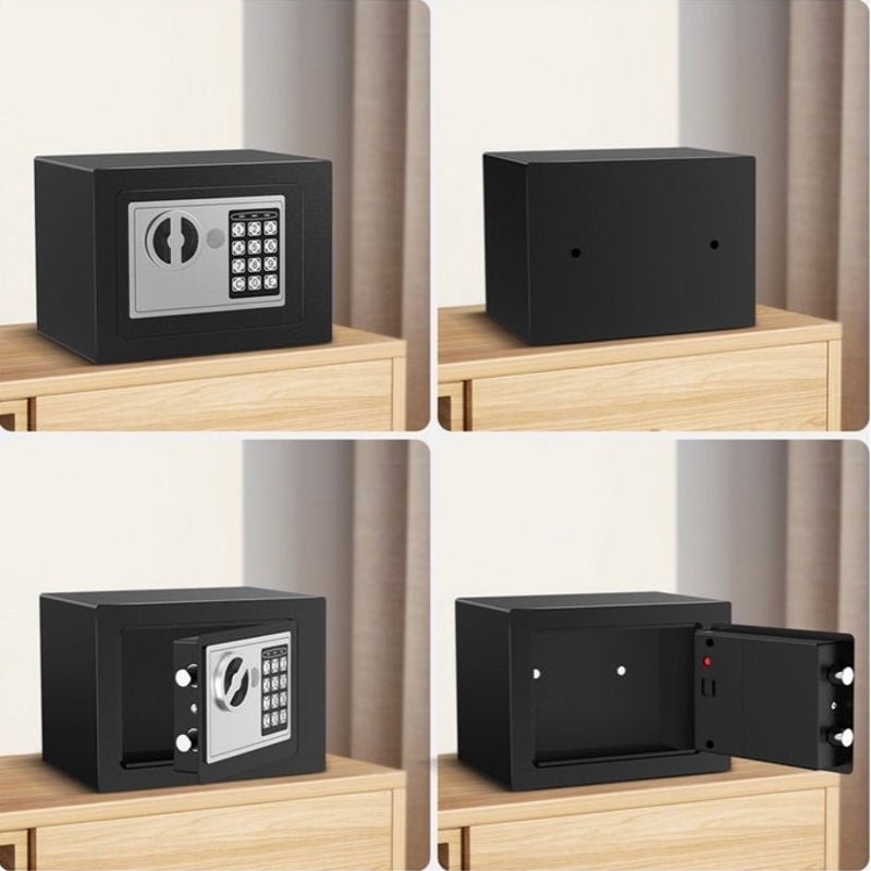 BRAND NEW ~ Black Electronic Digital Security Safe Lock Box .25 Cubic Feet