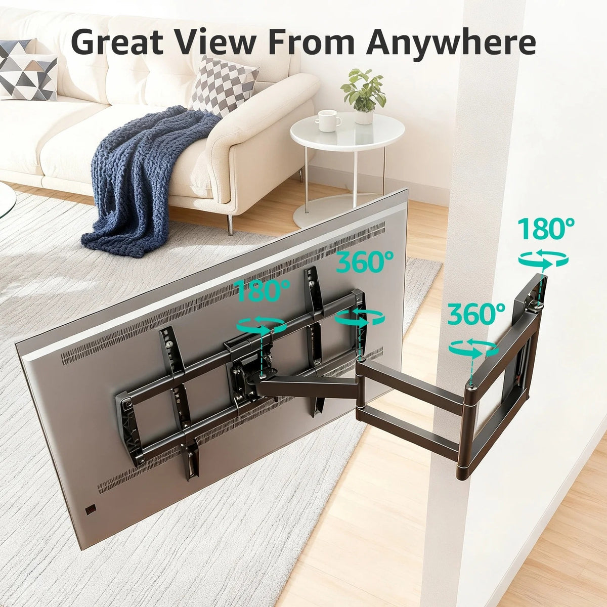 BRAND NEW ~ Full Motion 37.9 Long Arm Tilt & Swivel Arm TV Wall Mount