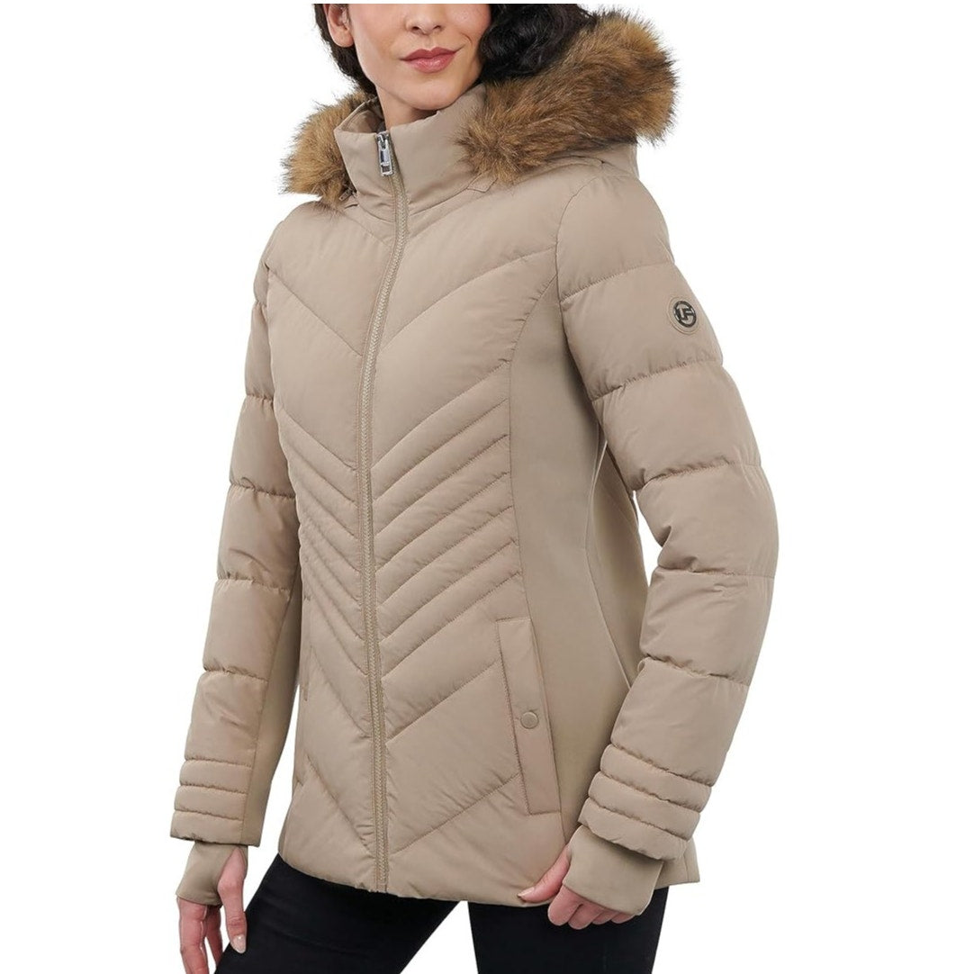 BRAND NEW ~ NWT ~ Women's Plus Size LONDON FOG Taupe Active Puffer Jacket ~ 3X