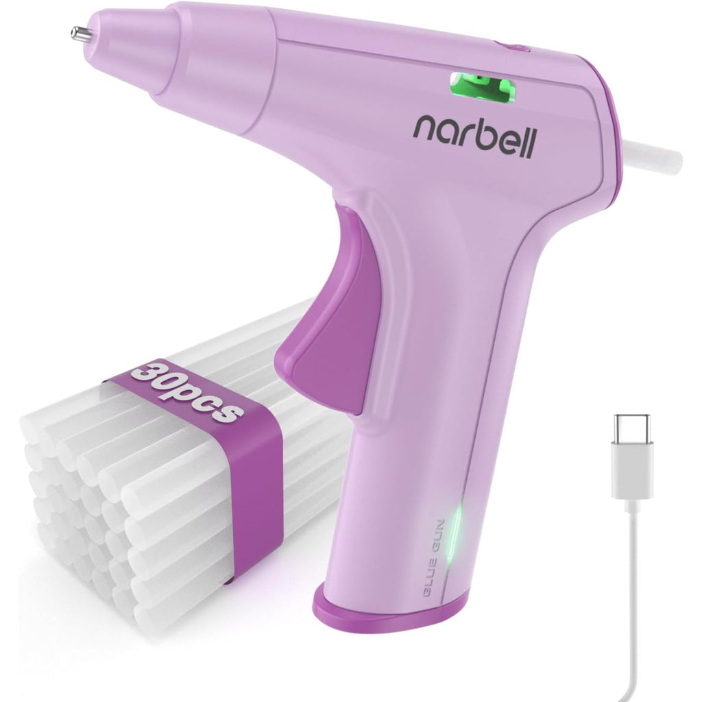 NWT ~ PINK Cordless Anti Drip Nozzle Hot Glue Gun Kit & Glue Sticks