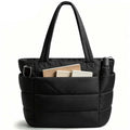 BRAND NEW ~ Large Capacity Black Lightweight Waterproof Quiltd Puffer Tote Bag