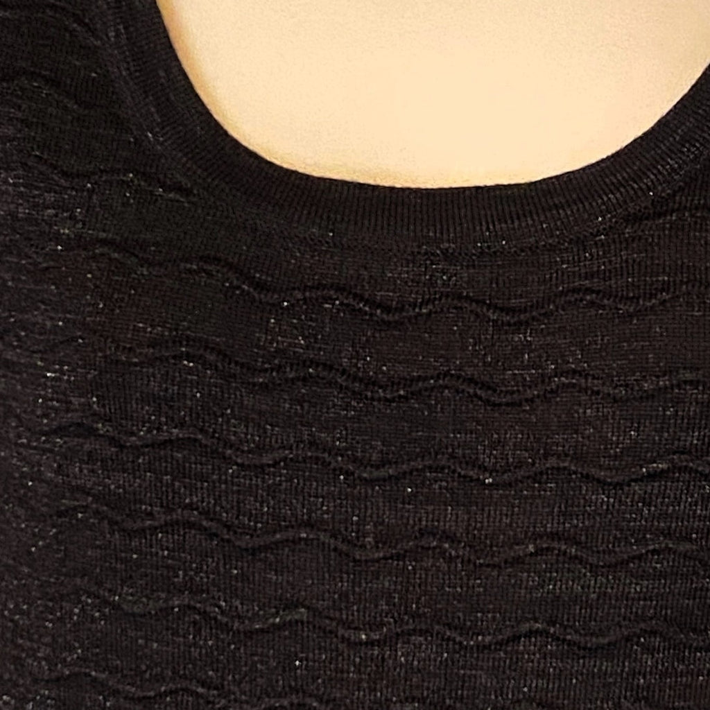 NWT ~ CANDIE'S Metallic Black Knit Swing Bodycon Dress ~ Women's Size SMALL