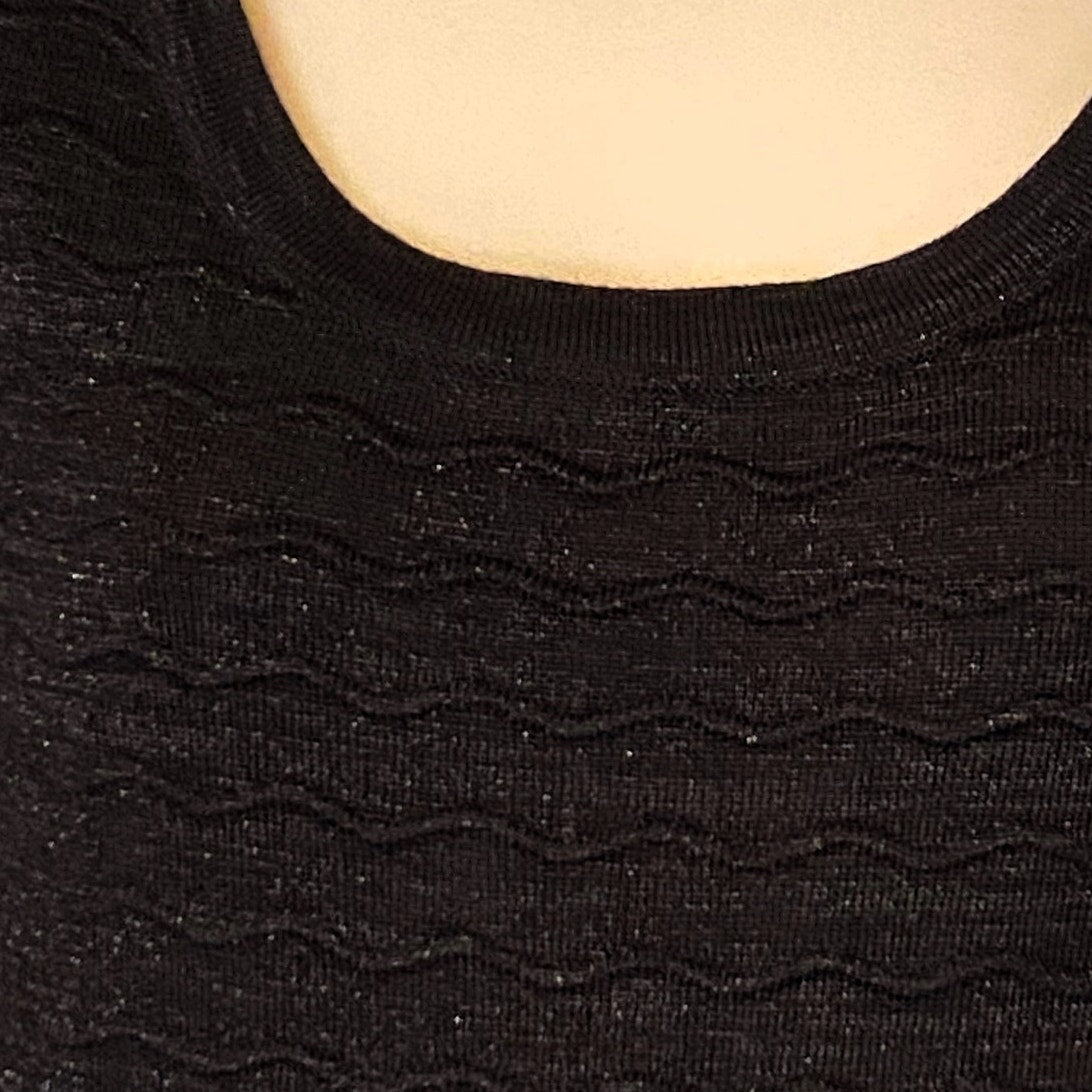 NWT ~ CANDIE'S Metallic Black Knit Swing Bodycon Dress ~ Women's Size SMALL