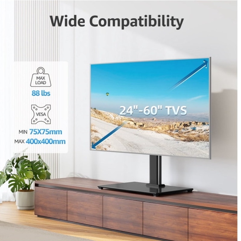 BRAND NEW ~ Universal Tabletop TV Stand 24-60" Flat Screens Desktop TV Base