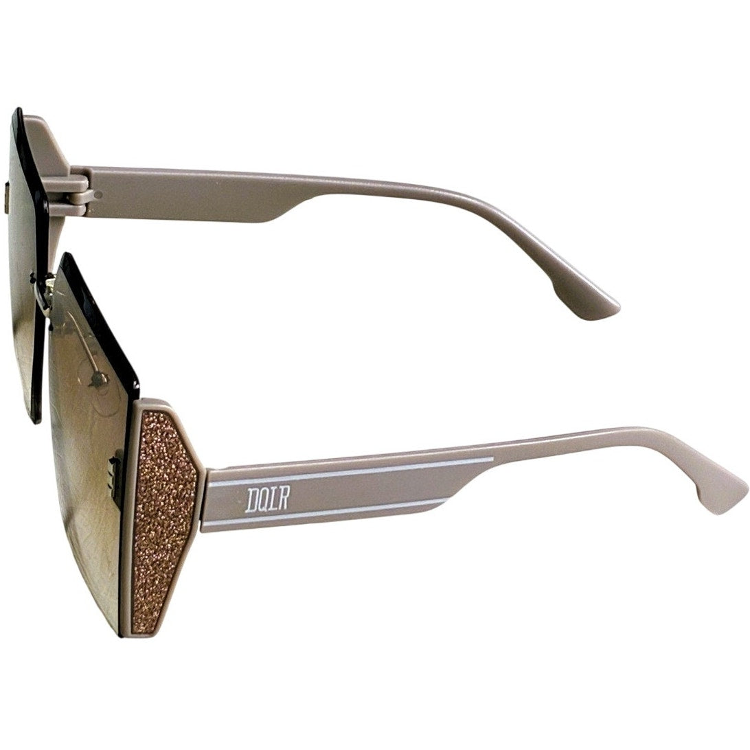 BRAND NEW ~ NWT ~ Women's Large Retro 70's Brown Shade Summer Beach Sunglasses