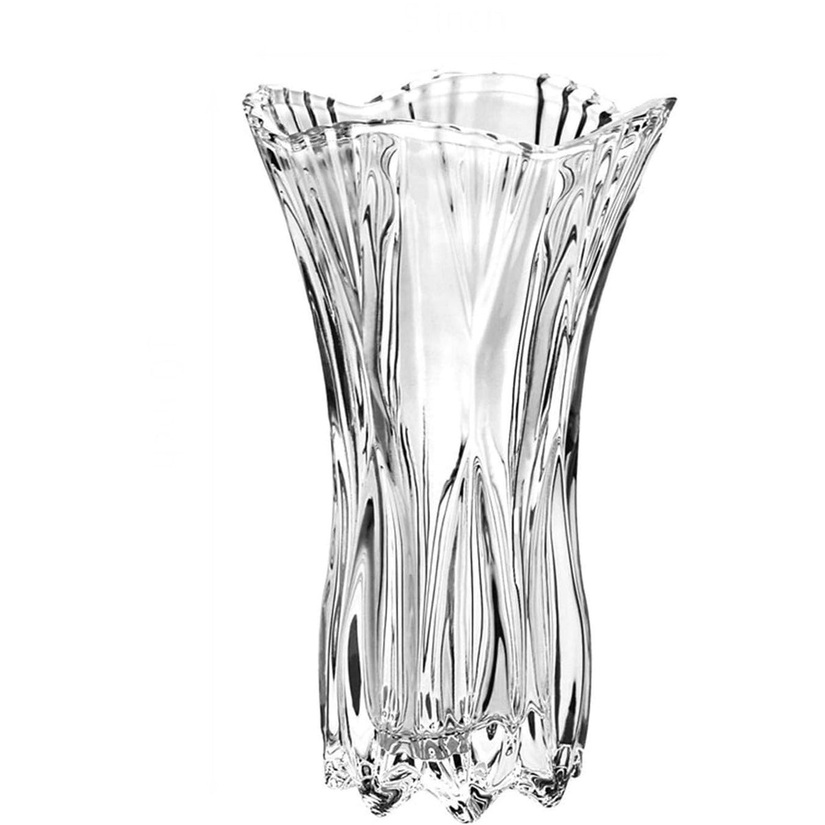 NWT ~ Set/ 6 Large Glass Phoenix Tail Flower Vases & Gift Boxes ~ 9.5" x 4.5"
