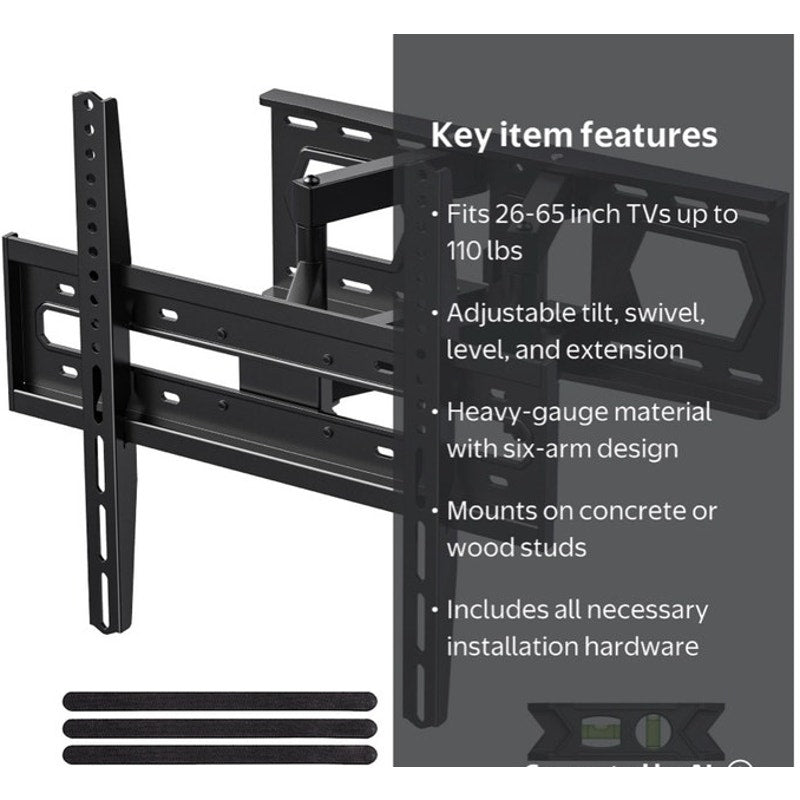 BRAND NEW ~ Full Motion Swivel TV Wall Mount for 26"-65" TV's & Up to 110lbs