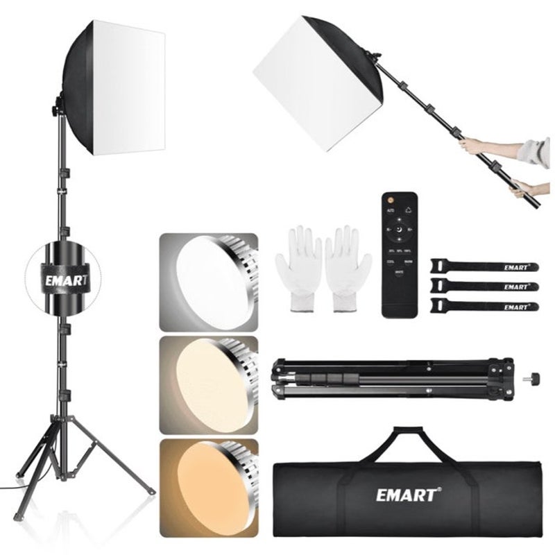 BRAND NEW ~ 16×16" Professional Softbox Lighting Kit Soft Box Studio LED Lights