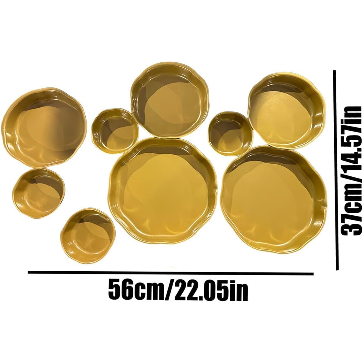 BRAND NEW ~ MCM 9 Grid Gold Cluster Charcuterie Serving Tray Dessert Plate