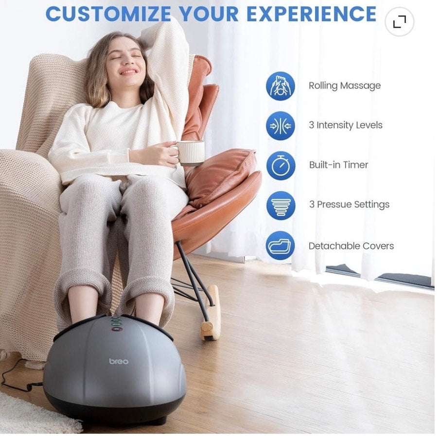BRAND NEW ~ Shiatsu Deep Kneading Foot Massager with Heat ~ Up to Men's 12