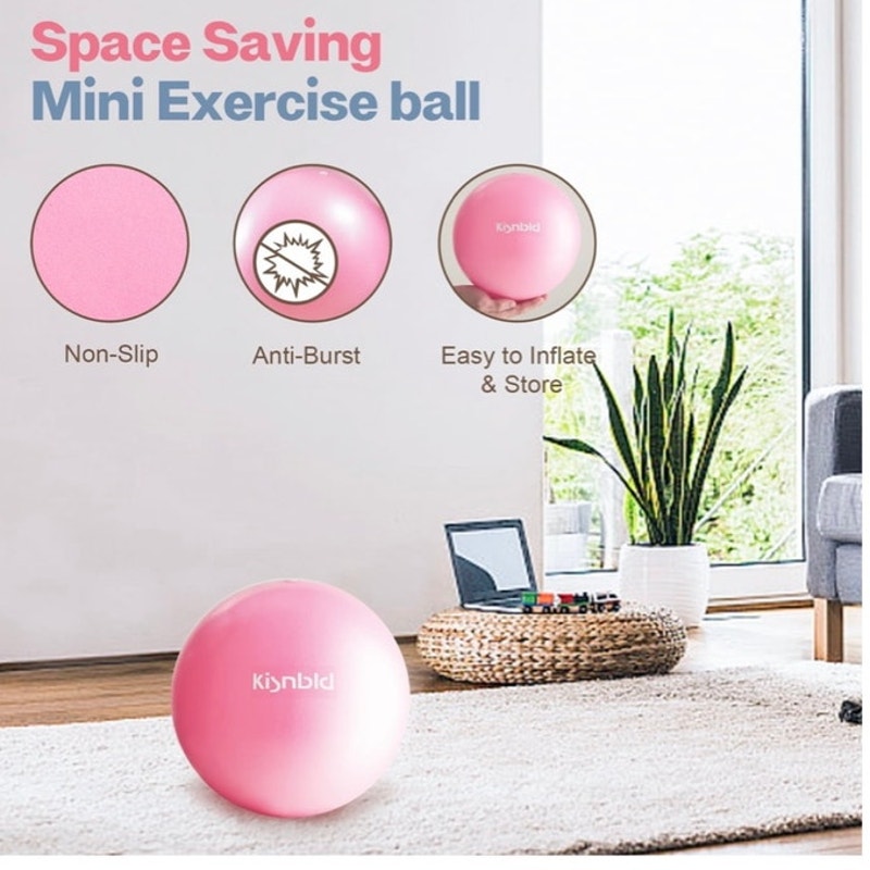 BRAND NEW ~ Pilates 9 Inch Anti Burst Small Exercise Ball for Stretching etc..