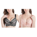 NWT ~ Set/2 Black & Blush Padded Push Up Lace Underwire Bras & Nipple Pads ~