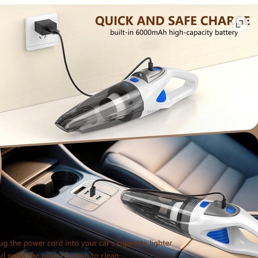 BRAND NEW Portable Rechargeable Handheld Cordless 28000PA Strong Suction Vacuum