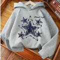 NWT ~ Gray & Blue "Eternal Life" Stars Hoodie Hooded Sweatshirt ~ Youth 11-12 yr