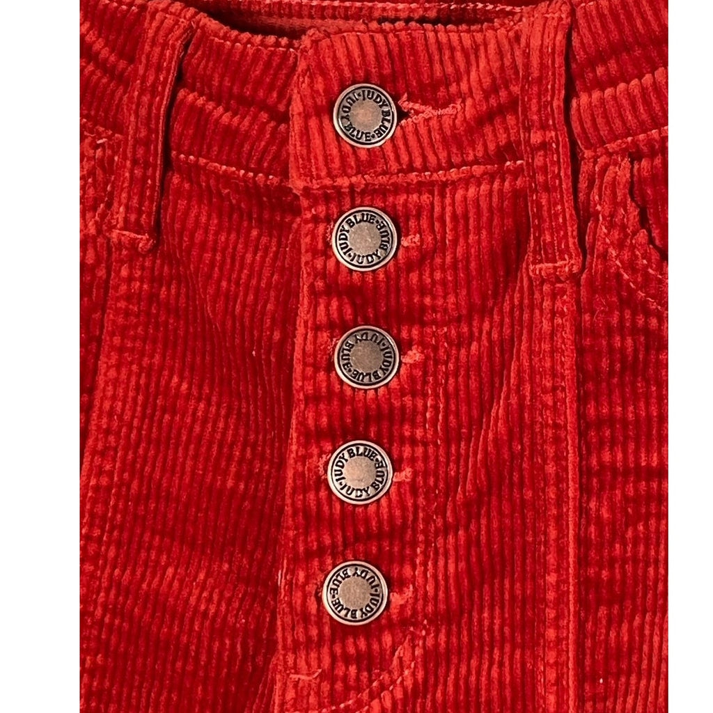 NWT ~ JUDY BLUE Mandy Cord Button Fly Ankle Straight Pants ~ Women's 3 / 26