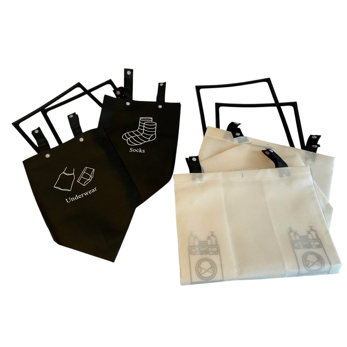 BRAND NEW ~ Laundry Cart Hamper Basket On Wheels 2 Compartments & Extra Bags