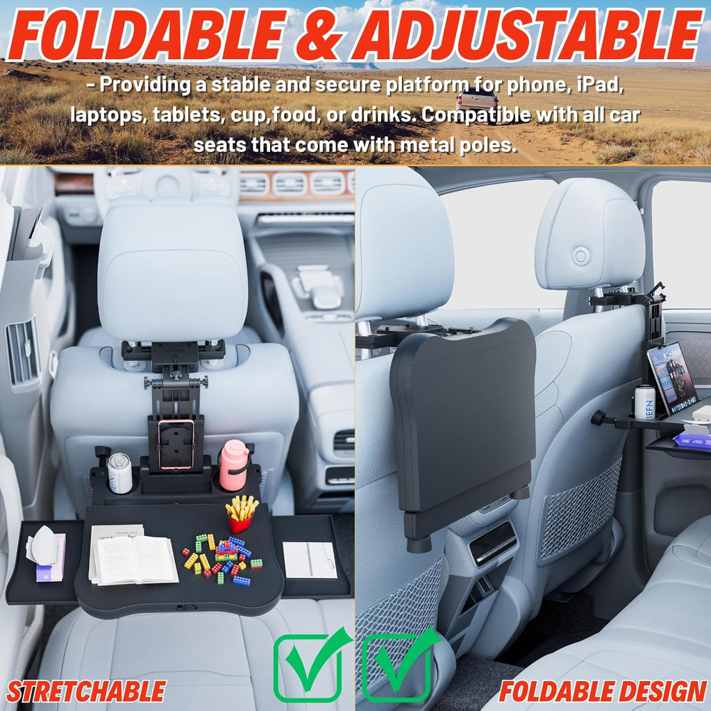 BRAND NEW ~ Large Car Desk Laptop Eating Food Activity Table Tray & Cupholder
