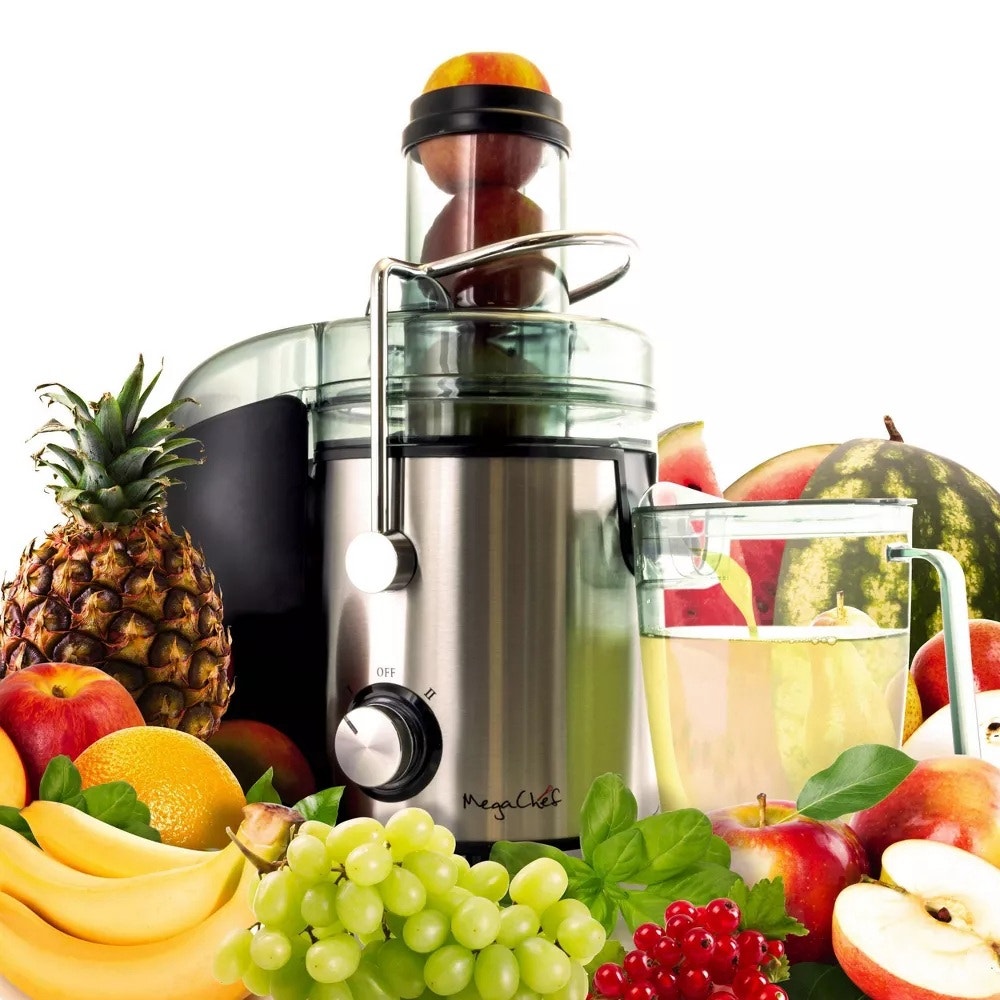 BRAND NEW ~ MegaChef Wide Mouth Juice Extractor 32 oz 2-Speed Electric Juicer