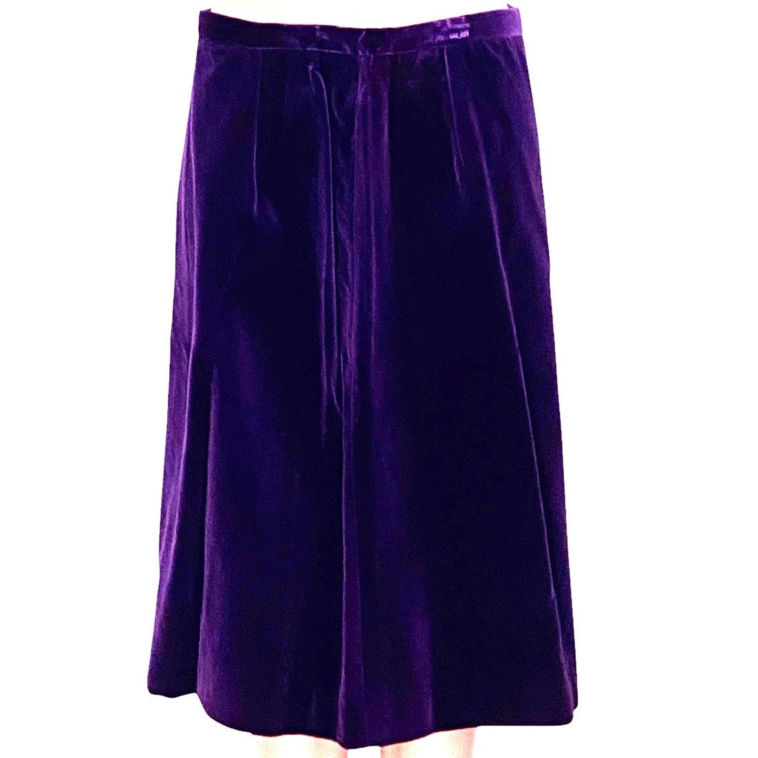 NWT ~ Vintage MAJESTIC Purple Velvet Midi Skirt ~ Women's Size 16