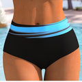 BRAND NEW ~ Women's Black & Blue Plus Size Bikini Tankini Swimsuit Bottoms ~ XXL