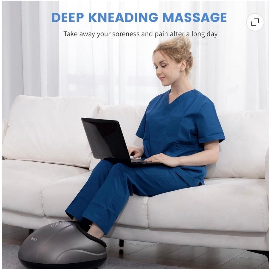 BRAND NEW ~ Shiatsu Deep Kneading Foot Massager with Heat ~ Up to Men's 12