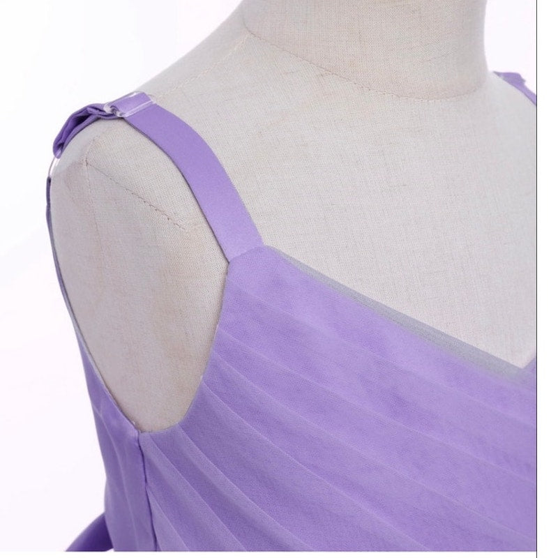 NWT ~ Lavender Purple Tulle Princess Pageant Gown Flower Girl Dress ~ Girls 9 yr