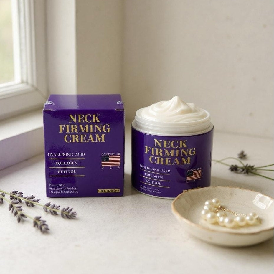 NWT ~ 2 Pack Retinol Collagen Hyaluronic Acid Moisturizer Neck Firming Cream
