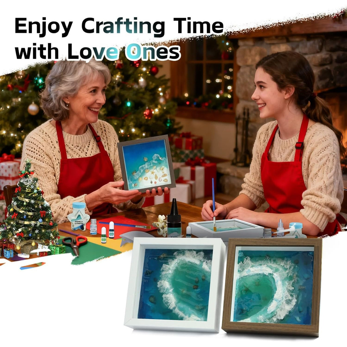 BRAND NEW ~ Beach Ocean Theme Resin Art Painting Kit for Beginners