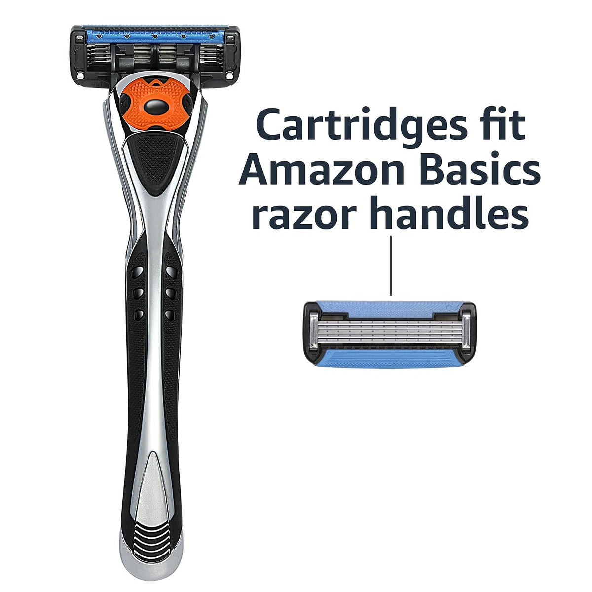 BRAND NEW Amazon Basics 5-Blade Motion Sphere Men's Razor with Dual Lubrication