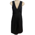 NWT ~ J.CREW Black Low Cut Pleated Sleeveless Lined Wool Dress ~ Women's Size 0