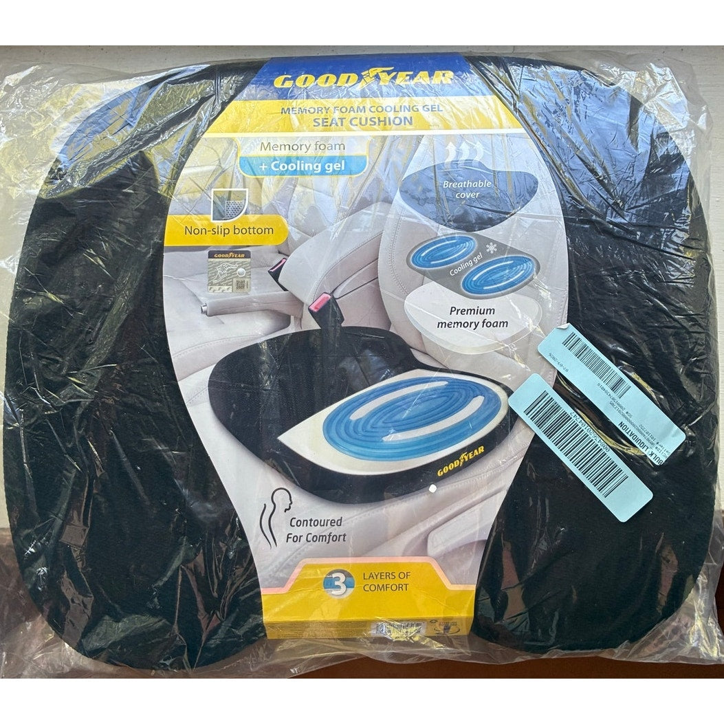 BRAND NEW ~ Goodyear Memory Foam & Cooling Gel Seat Cushion ~ Car Home Office