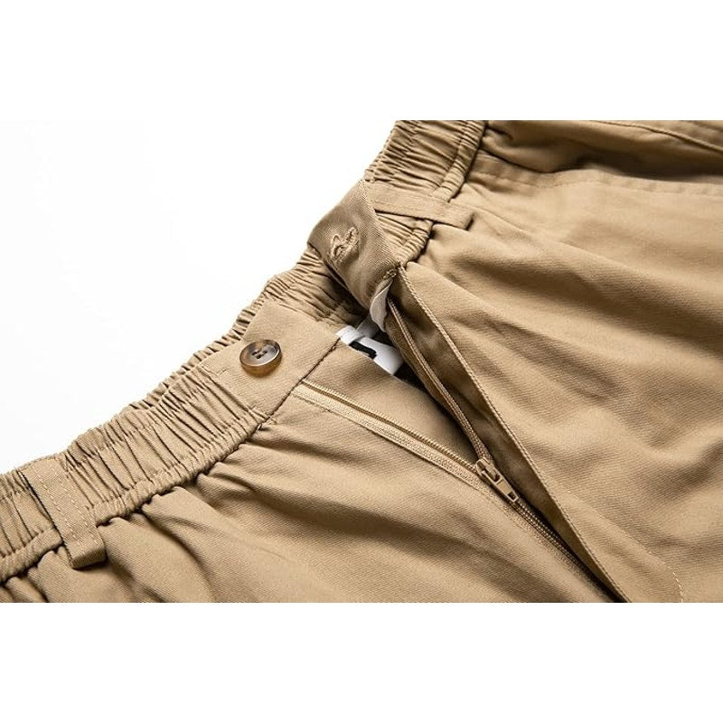 NWT ~ Men's Tan Casual Cotton Relaxed Fit Cargo Pants ~ Size LARGE