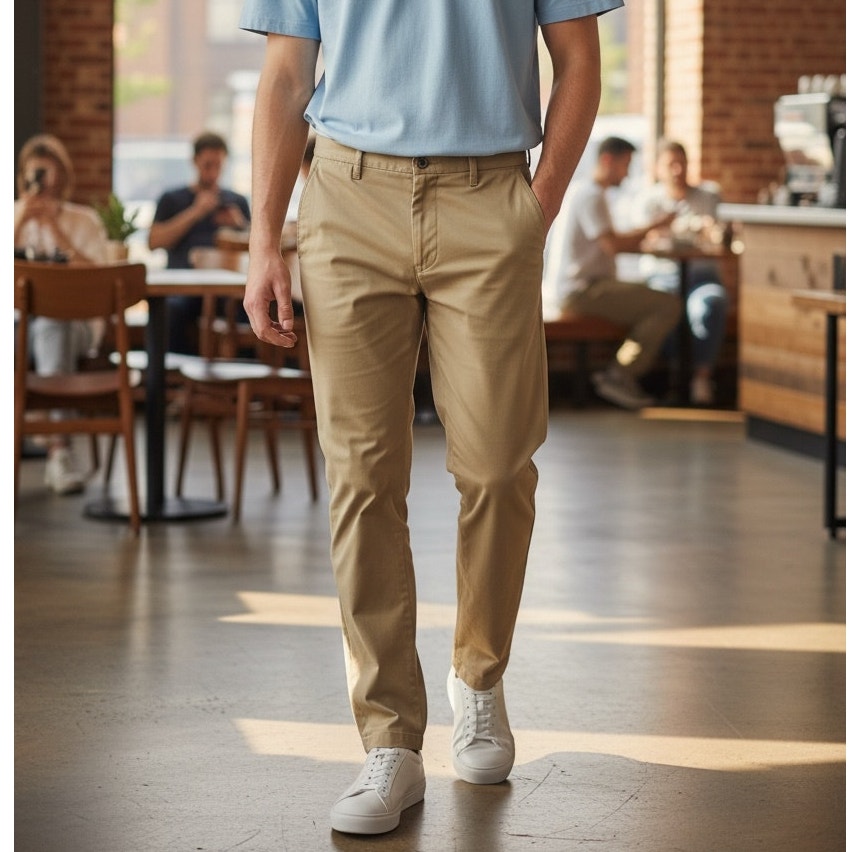 NWT ~ Men's Tan Khaki Cotton Casual Dress Pants ~ 34