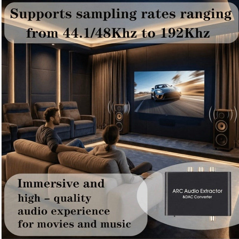 BRAND NEW ~ HDMI ARC Audio Extractor Digital to Analog Audio Converter TV Jack