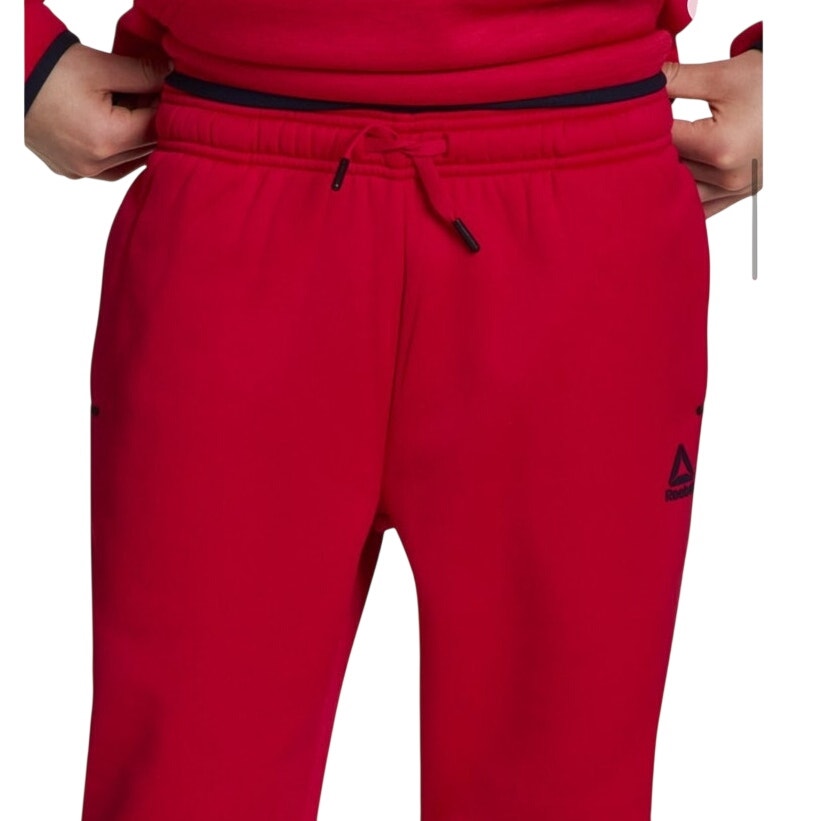 NWT ~ Reebok Boy's Red Athletic Cool Down Jogger Sweatpants~ Size MEDIUM 8 Slim