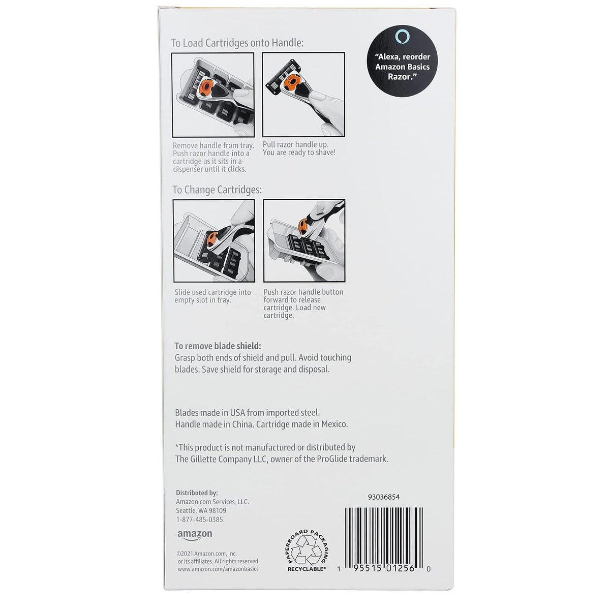 BRAND NEW Amazon Basics 5-Blade Motion Sphere Men's Razor with Dual Lubrication