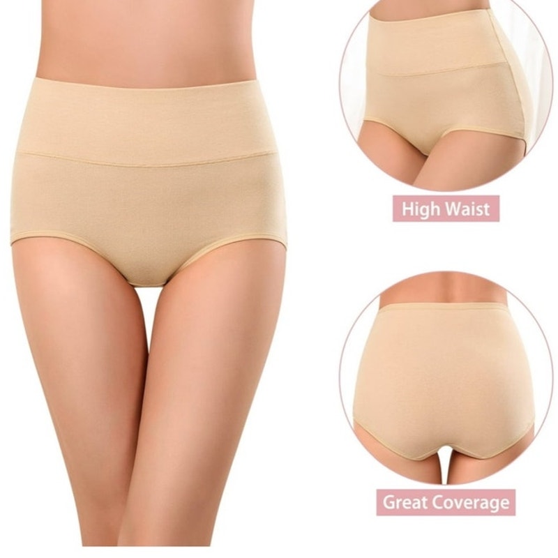 NWT ~ 7 Pack Cotton High Waisted Full Coverage Stretch Soft Ladies Underwear XL