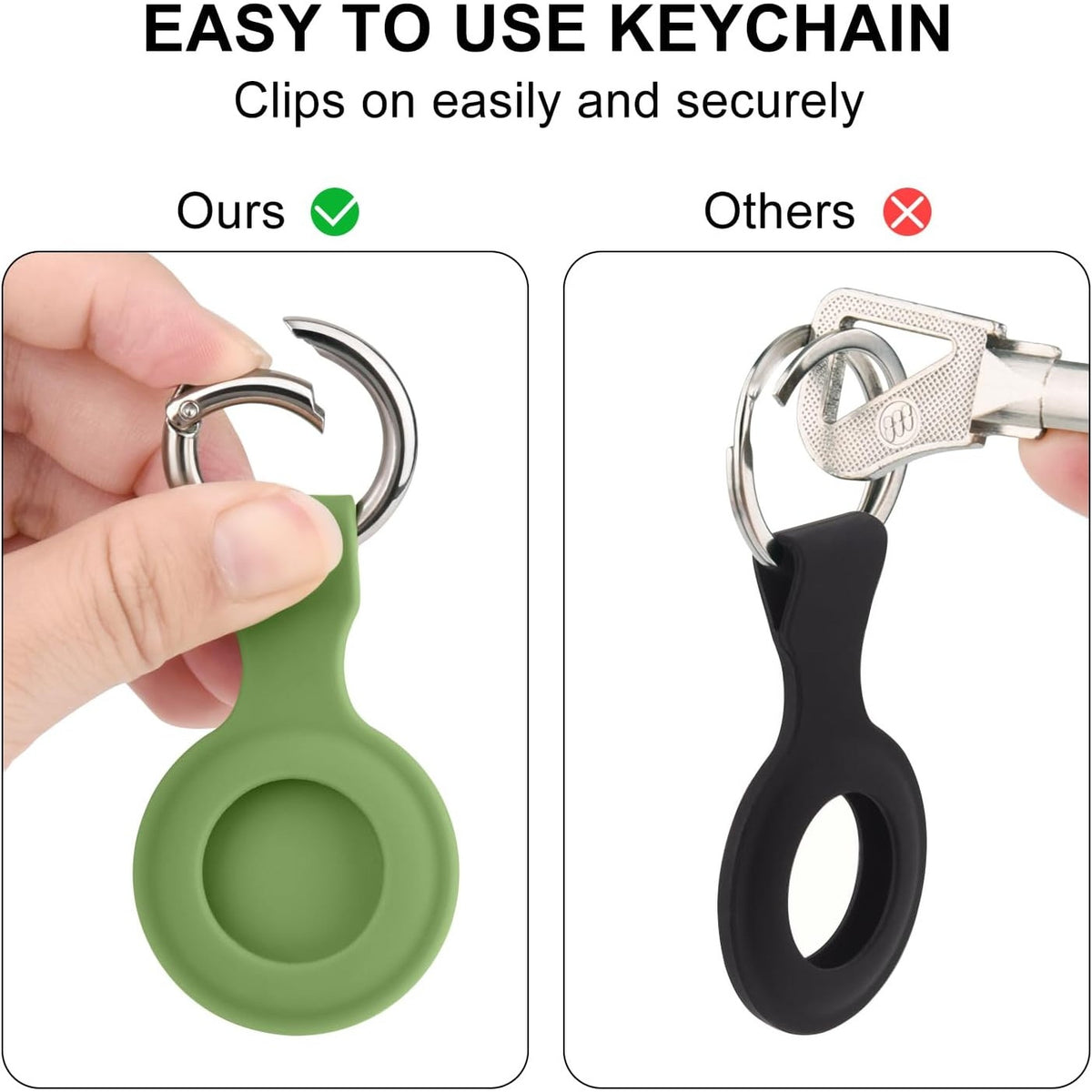BRAND NEW ~ 4 Pack Airtag Silicone Case Holders Apple Air Tag Anti-Lost Keychain