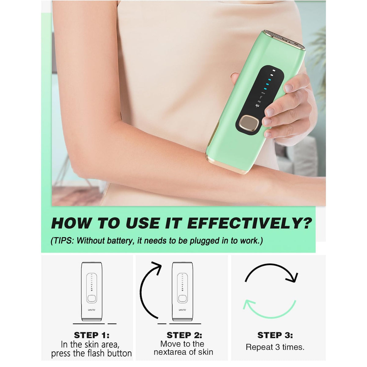 NWT ~ IPL Permanent Whole Body Hair Remover Removal Device ~ 999,999 Flashes