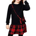 NWT ~ Girls Black & Red Plaid Dress ~ Youth Size 6 years
