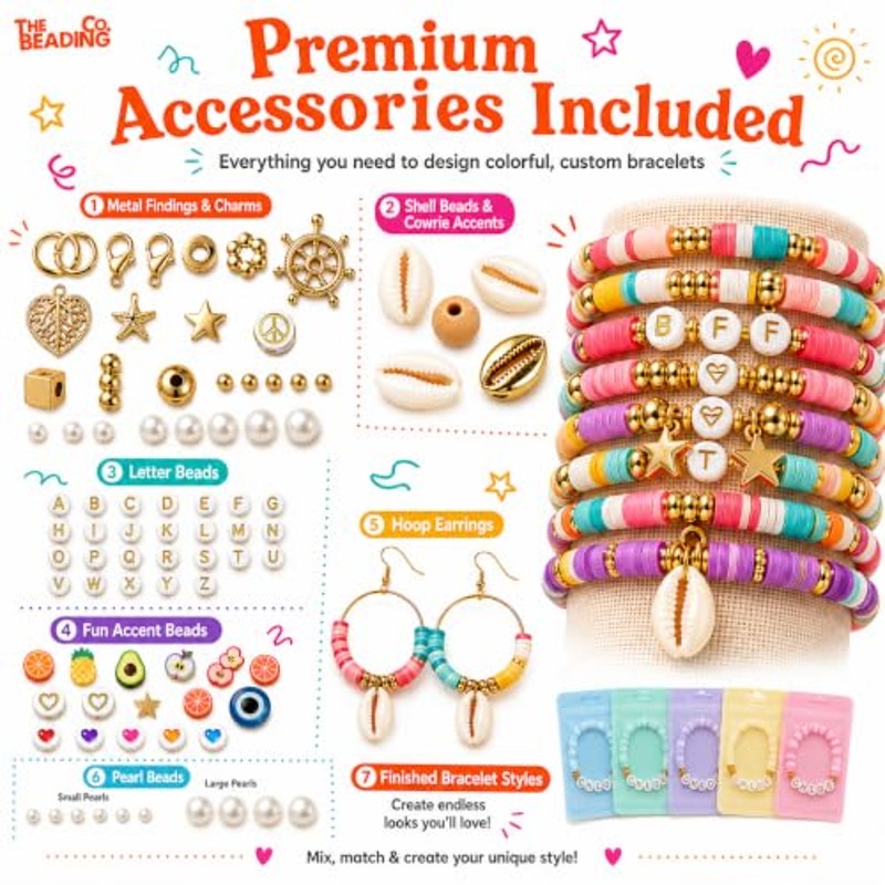 BRAND NEW ~ 23000+ 120 Colors Polymer Heishi Clay Beads Bracelet Making Kit