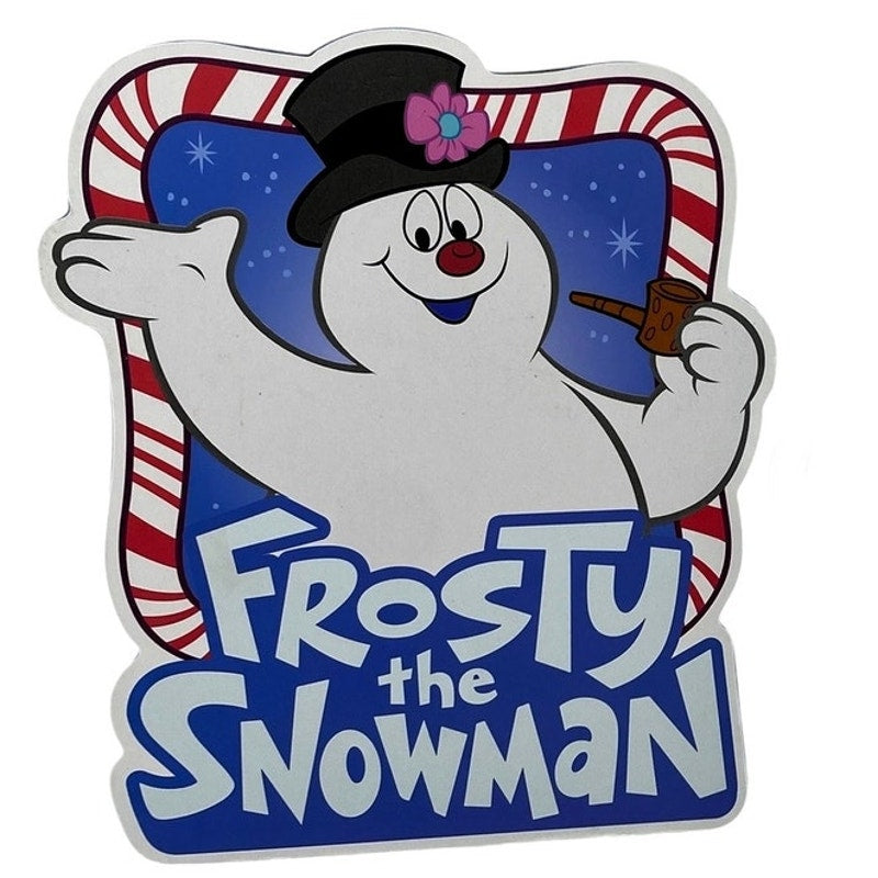 NWT ~ Frosty The Snowman Thick Wooden Christmas Shelf Sitter ~ Wall Hanging