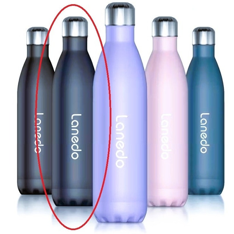BRAND NEW ~ Tall Dark Blue 25oz Vacuum Insulated Leakproof Hot & Cold Water Bottle