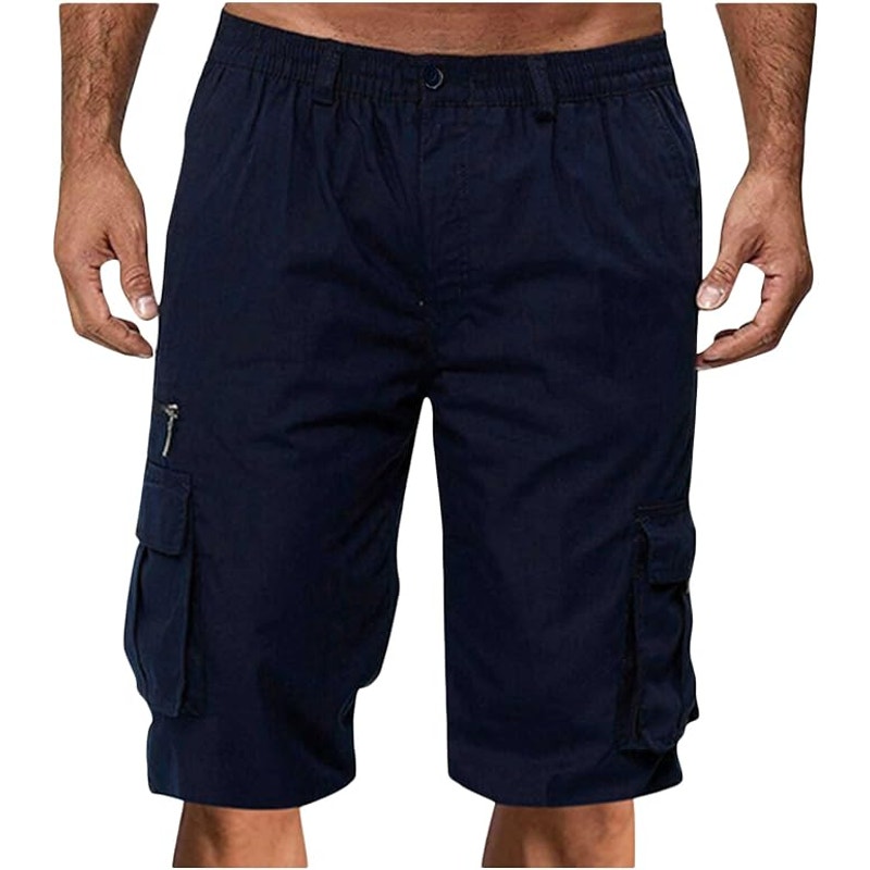 NWT ~ Men's Navy Blue Summer Cargo Pockets Hiking Shorts ~ Size 3X