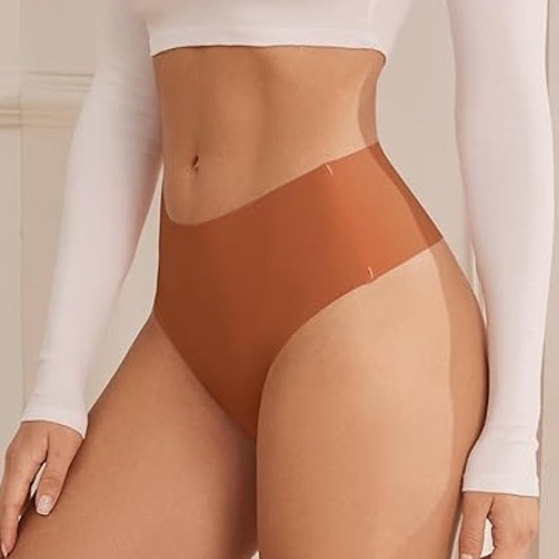 NWT ~ 5 Pack Sexy Muted Earth Tones High Waisted Invisible Seamless Thongs ~ M