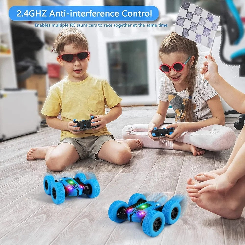 BRAND NEW ~ Blue Rechargeable Remote Control Double Sided 4WD RC Car Headlights